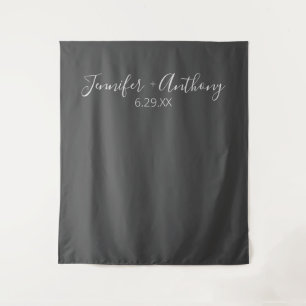 Minimal Wedding Backdrop Personalized  Tapestry