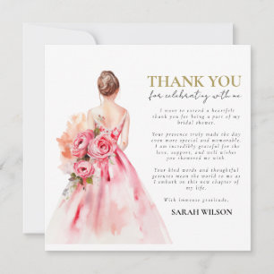 Minimal Wedding Bridal Shower Thank You Invitation