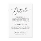 Minimal Wedding Details Enclosure Card
