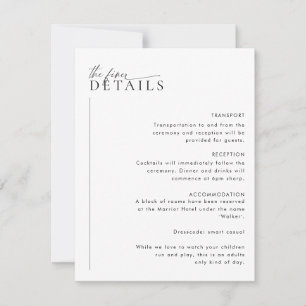 Minimal Wedding Details Enclosure Card LAYLA