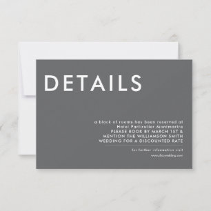 Minimal Wedding Details Invitation
