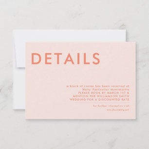 Minimal Wedding Details Invitation