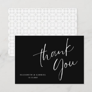 Minimal Wedding Handwritten  Thank You Card