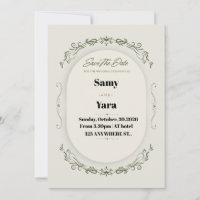 Minimal Wedding Invitation Template | Classic Scri