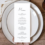 Minimal Wedding Menu Card<br><div class="desc">Minimal Wedding Menu Card</div>