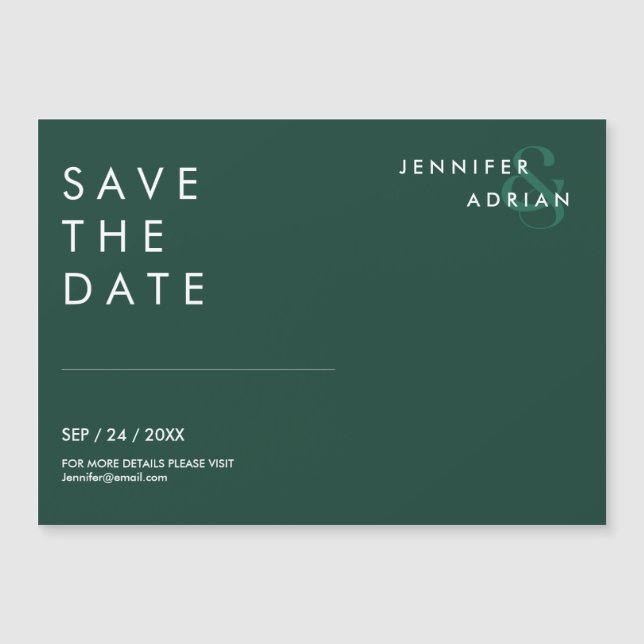 Minimal Wedding Save the Date Cards (Front)