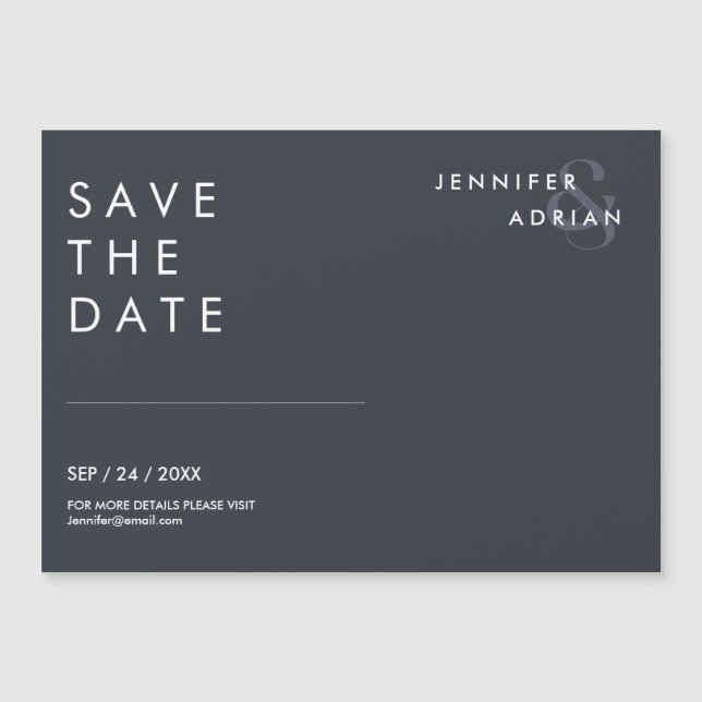 Minimal Wedding Save the Date Cards (Front)