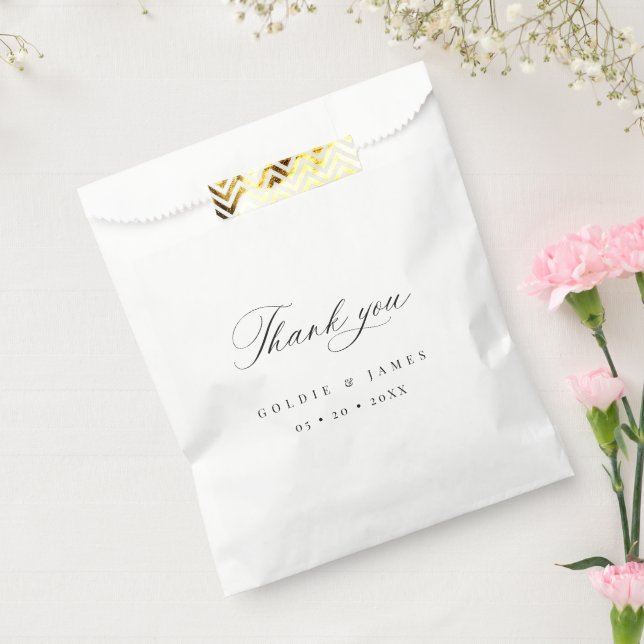 Minimal Wedding Thank You Favour Treat Gift Boxes Favour Bag (Sealed)