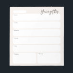 Minimal Weekly Planner Notepad<br><div class="desc">Organize your week with calm, clarity, and gentle encouragement. This minimal, neutral weekly planner notepad is designed for a focused, balanced week. Each page provides space for Monday through Friday, a dedicated weekend section, a priorities box, and a flexible header to write the week, month, or even a personal note....</div>