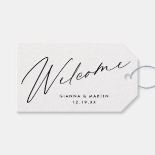 Minimal Welcome Wedding Favour Gift Tags