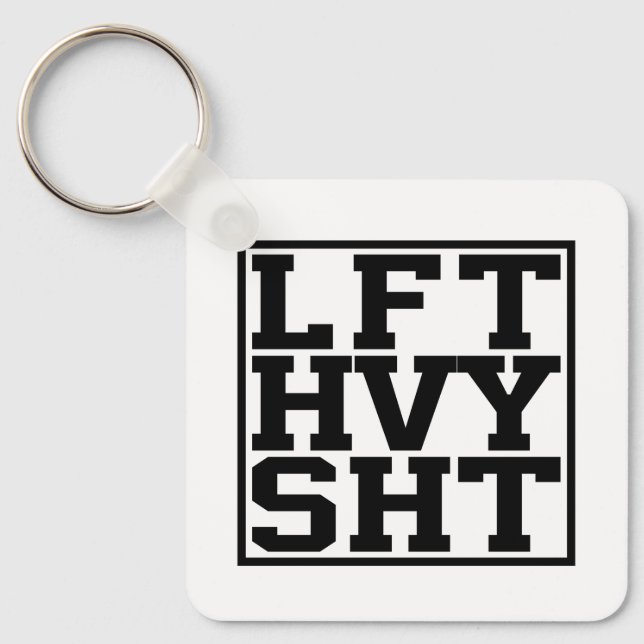 Minimal White Aesthetic Abstract Keychain (Front)