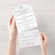 Minimal White & Black Wedding