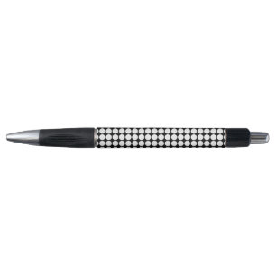 Minimal White Dots on Solid Black Background Pen