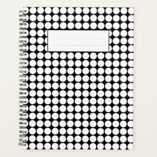 Minimal White Dots on Solid Black Background Planner