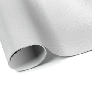 Minimal White Pearly Grey Silver Glitter Glass Wrapping Paper