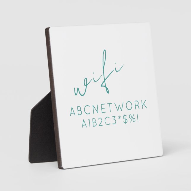 Minimal Wifi Password Sign Plaque (Front)