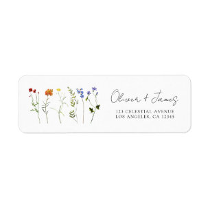 Minimal Wildflower LGBTQ Gay Pride Floral Wedding