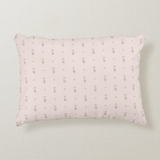 Minimal Wildflower Pattern with Dots Accent Pillow