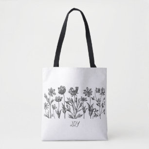 Minimal Wilf Flowers , bohemiam minimal  Tote Bag