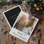 Minimal Will You Be My Bridesmaid Proposal Card<br><div class="desc">Beautiful minimal bridesmaid proposal card with photo and modern calligraphic typography. You can easily change any piece of text and replace the photo. If you want to change fonts,  colours or any other design element,  please click to "Customize futher".</div>