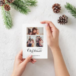 Minimal Winter Christmas 3 Photo Collage Holiday Postcard<br><div class="desc">Modern and elegant design printed Minimal Winter Christmas 3 Photo Collage Holiday Postcard that can be customized with your text. Please click the "Customize it" button and use our design tool to modify this template. Check out the Graphic Art Design store for other products that match this design!</div>