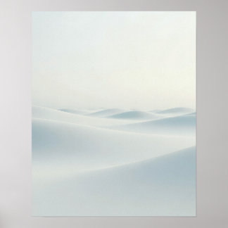 Minimal Winter Snow Landscape Art Print