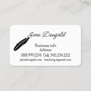 Minimal Writer, Legal, Teacher, Instructor Tutor  Business Card