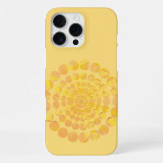 Minimal Yellow Sunburst Textured Circle Design iPhone 16 Pro Max Case