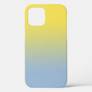 Minimal Yellow to Light Blue Gradient iPhone 12 Case