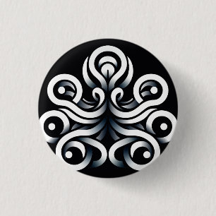 Minimal Zen Sacred Geometric Mandala Abstract 1 Inch Round Button