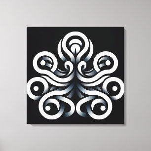 Minimal Zen Sacred Geometric Mandala Abstract Canvas Print