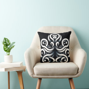 Minimal Zen Sacred Geometric Mandala Abstract Throw Pillow