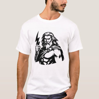 Minimal Zeus in Black & White T-Shirt