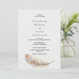 Minimalis All in one modern simple Wedding Invitation