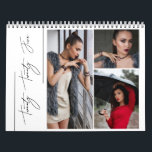 Minimalis Black and White Artsy Multi Photo Calendar<br><div class="desc">Personalized 12 photo calendar is perfect for family and friends.</div>