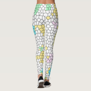 Minimalism Abstract Art Pale Pastel Cells Texture Leggings