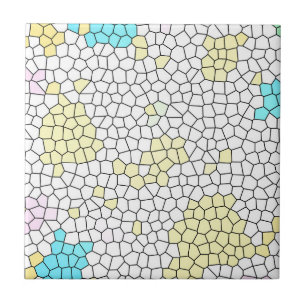 Minimalism Abstract Art Pale Pastel Cells Tile