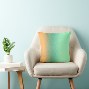 Minimalism Abstract Art Pale Turquoise Green Beige Throw Pillow