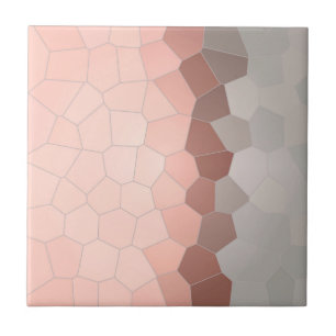 Minimalism Abstract Art Pastel Grey Cells Tile