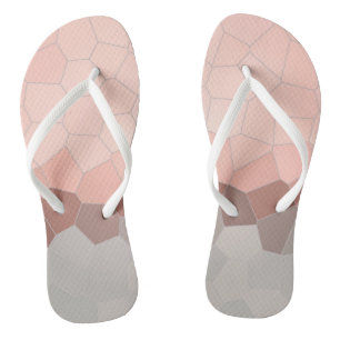 Minimalism Abstract Art Pastel Pink Cells Flip Flops