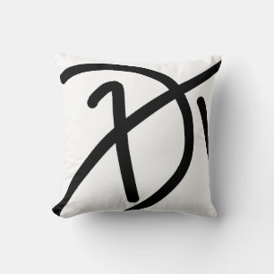 Minimalism Abstract Art Pattern Black White Throw Pillow