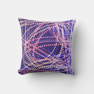 Minimalism Abstract Art Pattern Blue Grey Pink Throw Pillow