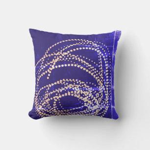 Minimalism Abstract Art Pattern Blue Grey Throw Pillow