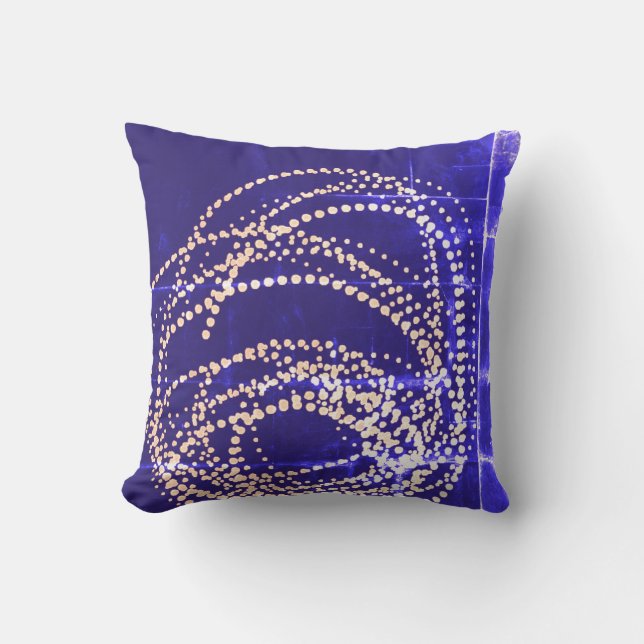 Minimalism Abstract Art Pattern Blue Grey Throw Pillow (Front)
