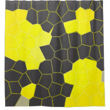 Minimalism Abstract Art Yellow Grey White Cells
