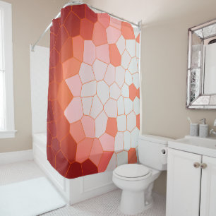 Minimalism Abstract Coral Red White Cells