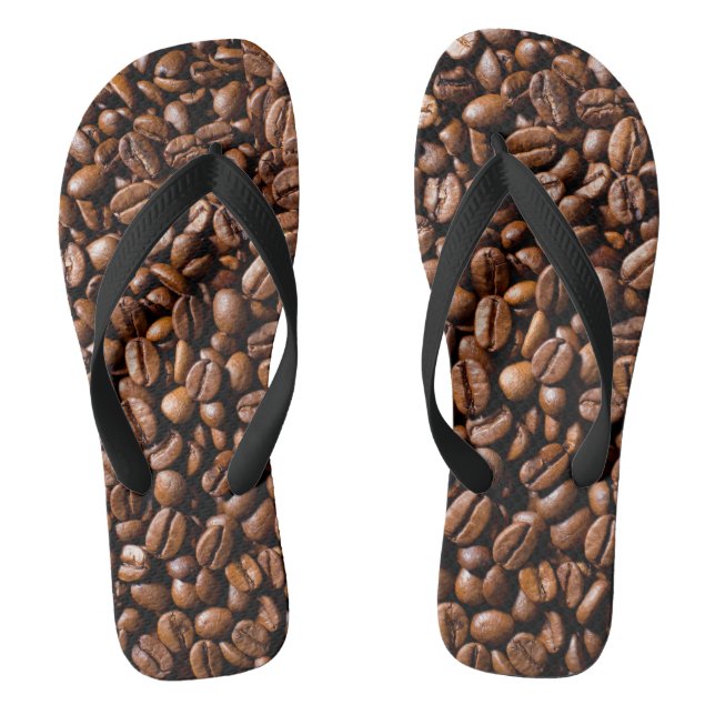 Minimalism Conceptual Coffee Beans Shop Flip Flops (Footbed)