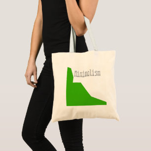 Minimalism Green White Tote Bag