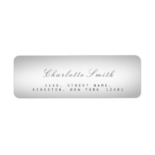 Minimalism Grey Shadow Return Address Labels