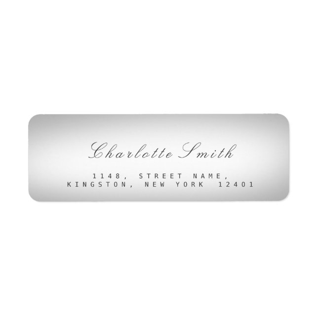 Minimalism Grey Shadow Return Address Labels (Front)